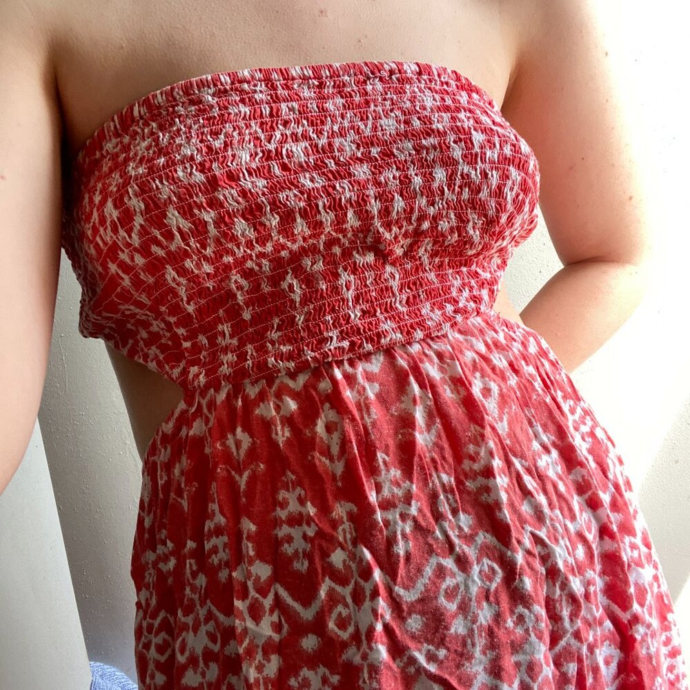 Pink boho maxi dress